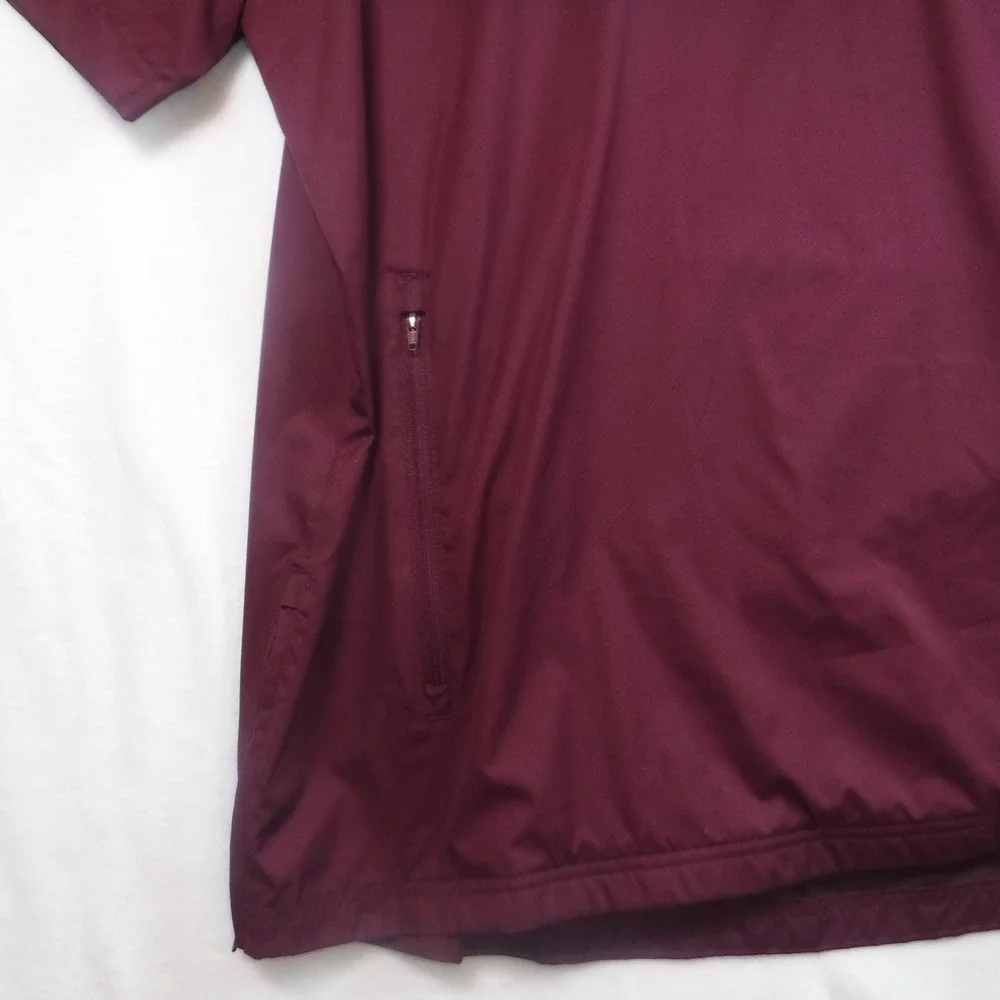 Adidas Texas A&M Aggies Quarter‎ Zip Short Sleeve Windbreaker Maroon Mens 2XL